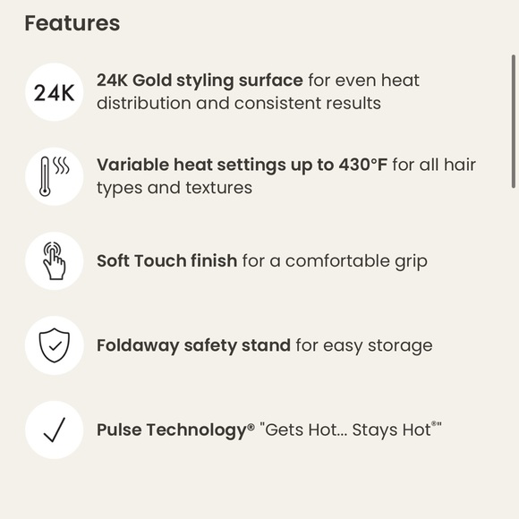 HOT TOOLS Curling Iron Pro Artist 24k Gold 1 1/4” Barrel NEW NWT - Picture 2 of 6